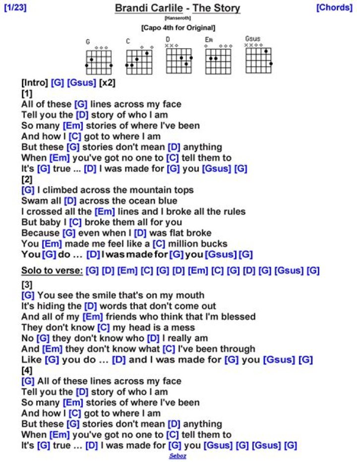 The Journey Of “The Story” Song Lyrics By Brandi Carlile
